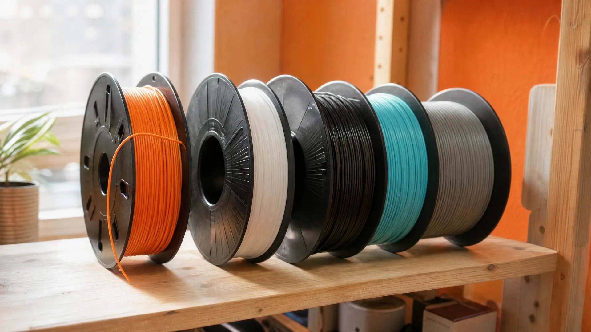 Bobinas de filamento de varios colores